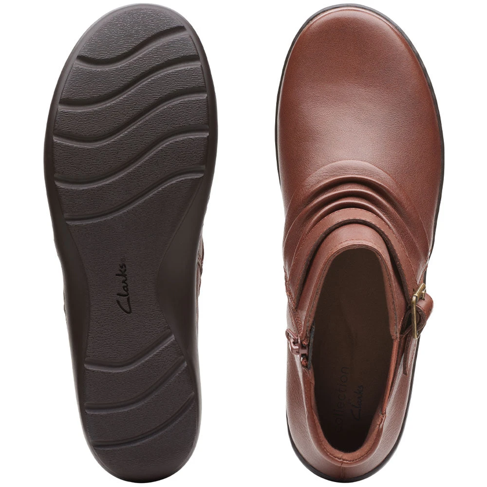 Clarks Cora Rouched Bootie Dark Tan (Women's) 9 Clarks Cora Rouched Bootie Dark Tan (Women's) - Image 7