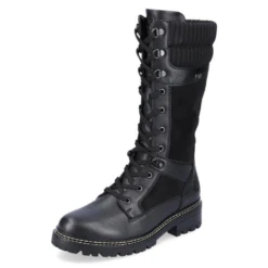 Remonte D0B76 Stefanie 76 Black Leather High Boot (Women's)
