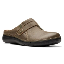 Clarks Un Loop Ease Dark Olive Leather Mule (Women's)