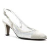 David Tate Vegas Heel Silver Satin (Women's) -Dansko Shop Vegas Sliv 1