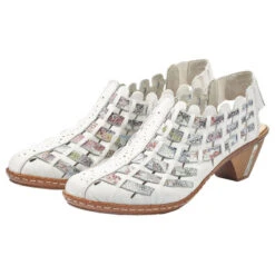Rieker Sina 78 Slingback Heel White (Women's) -Dansko Shop Wht 7 e9857486 e10c 471d bd54 ceb262d33796