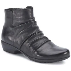 Walking Cradles Esme Bootie Black Nappa Leather (Women's)