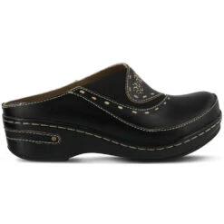 L'Artiste By Spring Step Chino Clog Black Leather (Women's) -Dansko Shop black 3 67226bf1 de10 491a 88f4 0228cc7ed45e