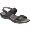 SAS Nudu Sandal Black Midnight Leather (Women's) -Dansko Shop black midnight 1