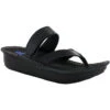 Wolky Tahiti Sandal Black Mighty Leather (Women's) -Dansko Shop black mighty 1
