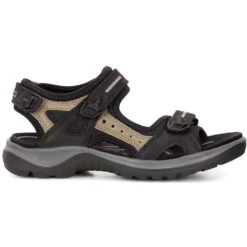 Ecco Yucatan Sandal Black/Mole/Black (Women's) -Dansko Shop black mole 3