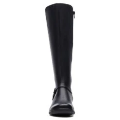 Clarks Cheyn Lindie Wide-Shaft Boot In Black Leather -Dansko Shop blackws 4