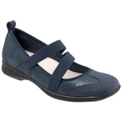 Trotters Josie Dark Blue Lizard Leather (Women's)