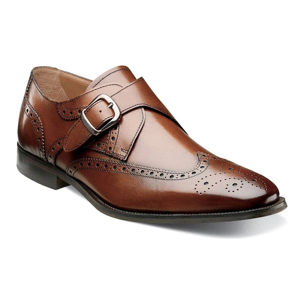 Florsheim Sabato Wingtip Monk Strap Oxford Cognac Leather (Men's) 3 Florsheim Sabato Wingtip Monk Strap Oxford Cognac Leather (Men's)