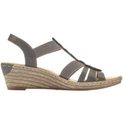 Rieker 62436 Sandal Dark Grey (Women's) -Dansko Shop grey 3 6496e232 2b3e 4c8f 8d87 8e4ee2d4f36e
