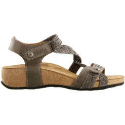 Taos Trulie Sandal Dark Grey Leather (Women's) -Dansko Shop grey 3 d5385090 ffbd 4285 9d9c f878893db3d5