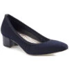 Walking Cradles Hanna Heel Navy Textured Stretch Fabric/Navy Leather (Women's) -Dansko Shop navy 1 74df0725 4e63 43a9 bcc0 cf8ce87d3f01