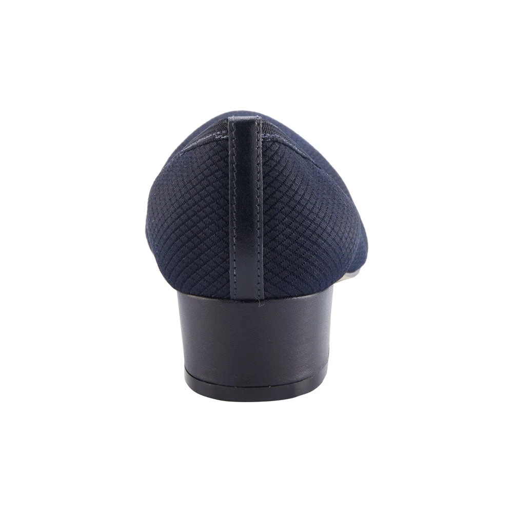 Walking Cradles Hanna Heel Navy Textured Stretch Fabric/Navy Leather (Women's) 7 Walking Cradles Hanna Heel Navy Textured Stretch Fabric/Navy Leather (Women's) - Image 5