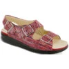 SAS Relaxed Sandal Rainbow Red Leather (Women's) -Dansko Shop red 1 755a72bc 6bf1 4710 a265 d8164059280b