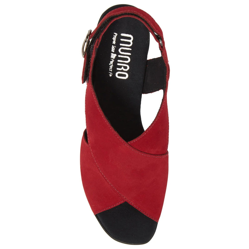 Munro Laine Sandal Red Nubuck (Women's) 6 Munro Laine Sandal Red Nubuck (Women's) - Image 4