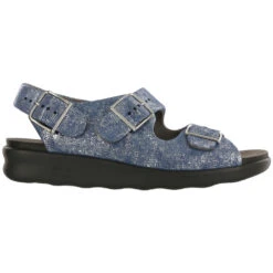 SAS Relaxed Sandal Silver Blue Leather (Women's) -Dansko Shop silver blue 3